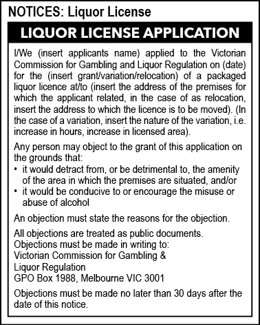 Advertise notice australia